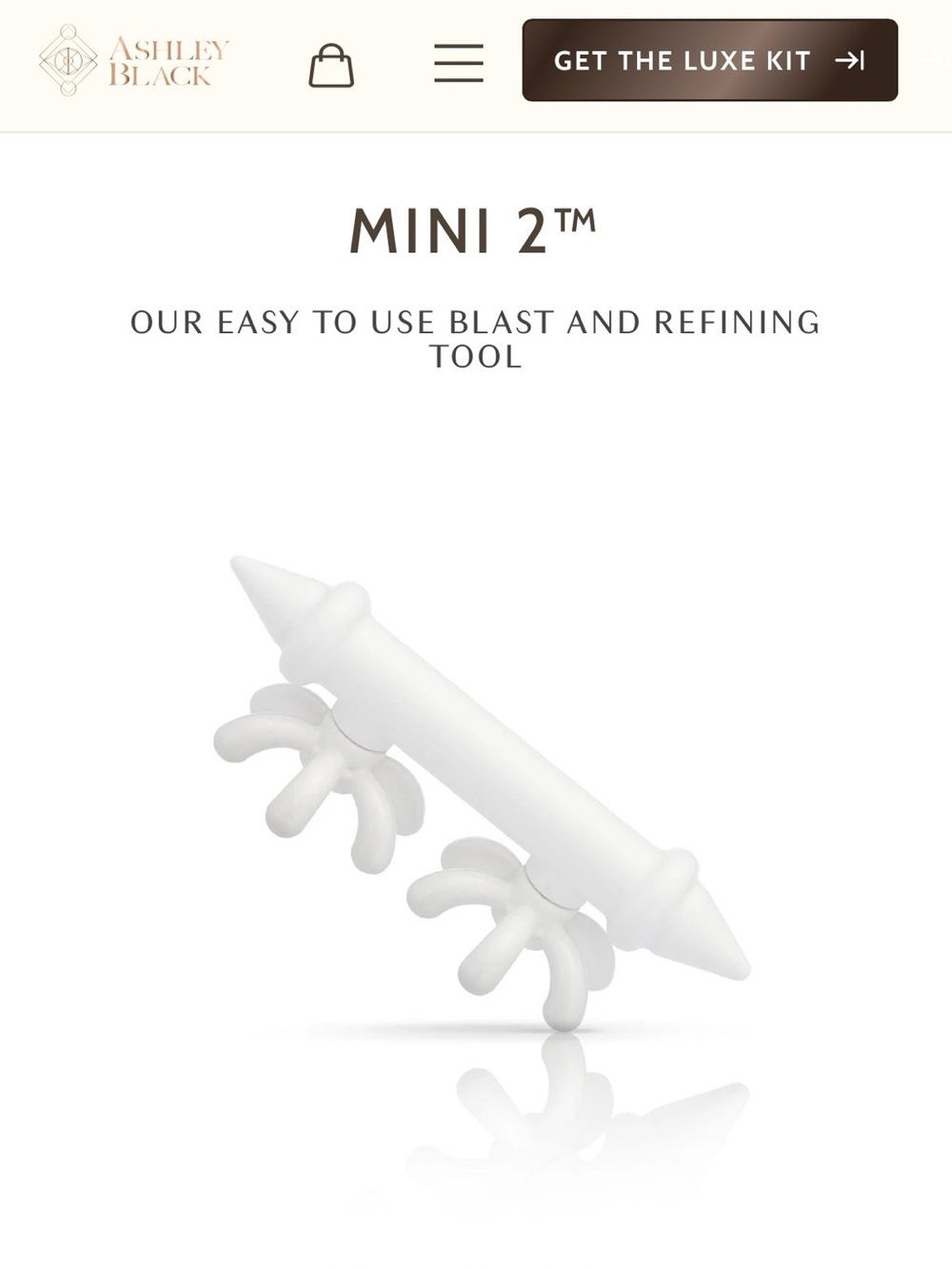 Ashley Black MINI 2™ Refining Bath Tool in White